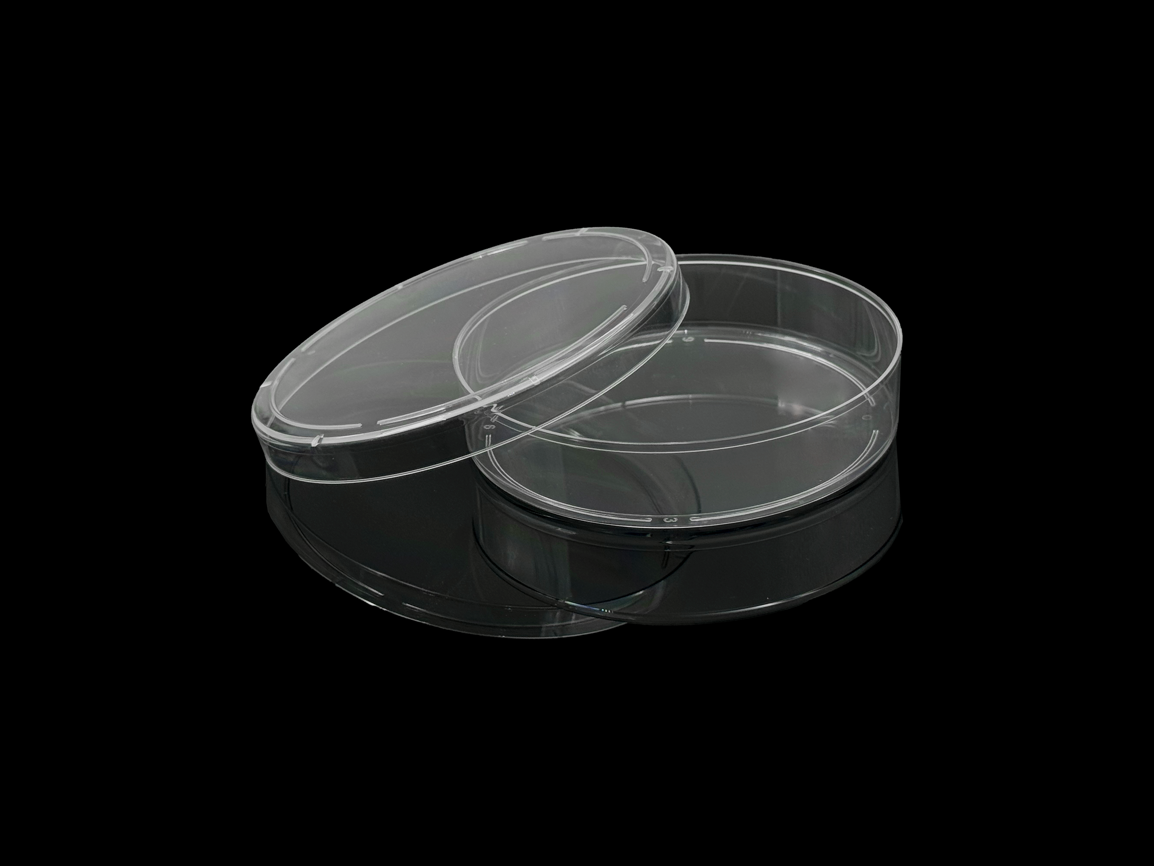 Round plastic petri dish 90mm with lid