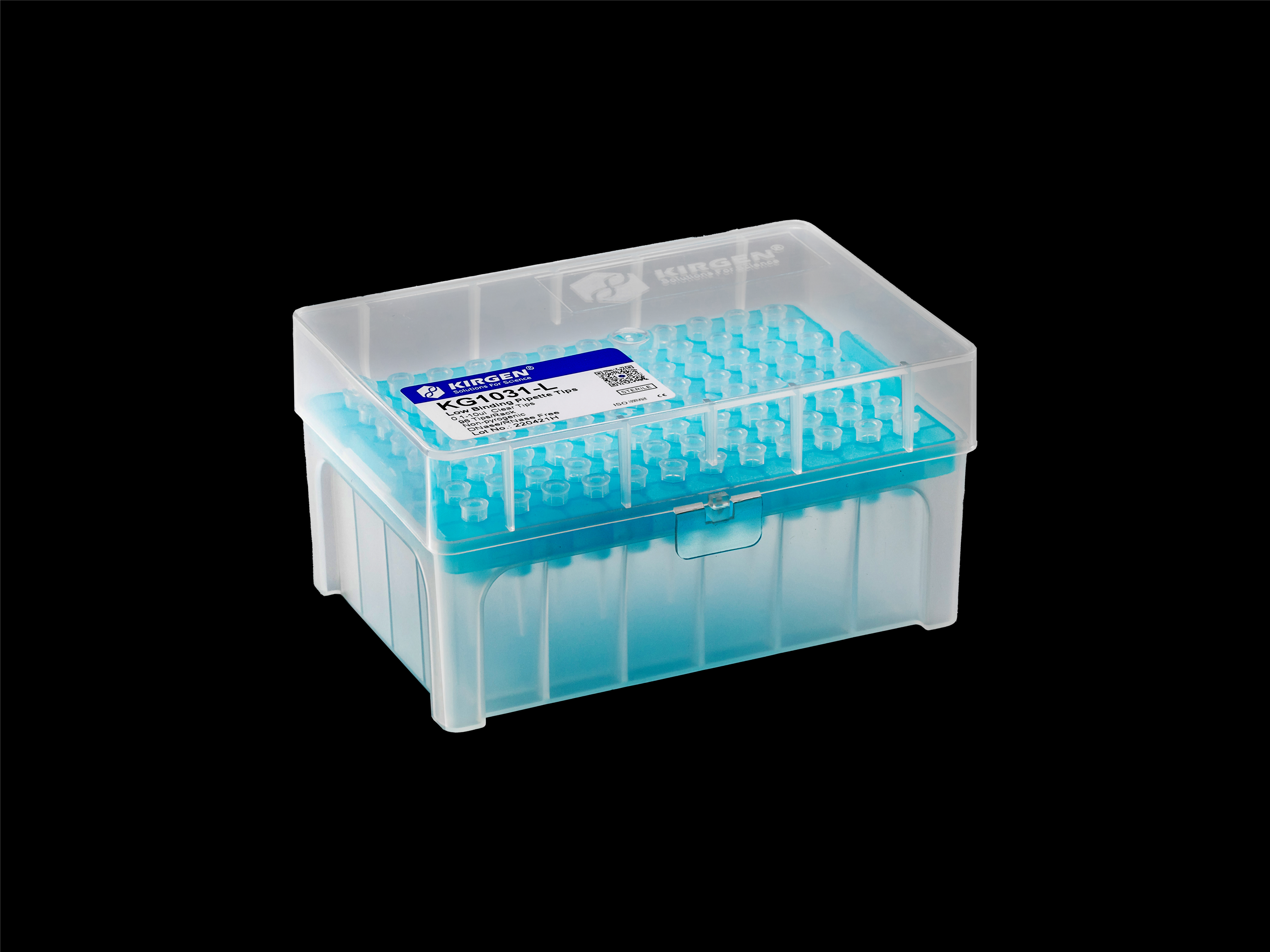 0.1-10μl low retention boxed tips, colorless, graduated, sterile
